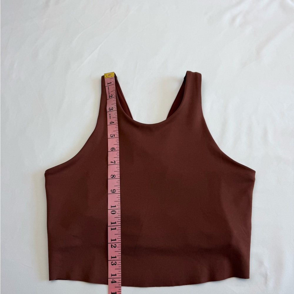 Nike Yoga Dri-Fit Crop Top Brownish red Sports Bra Tank Size S - Picture 9 of 10